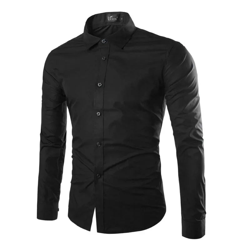 Slim Fit Mens Striped Shirts 2025 Long Sleeve Gray Male Striped Shirts Camisa Social Clothes Chemise Homme Camisas Para Hombre