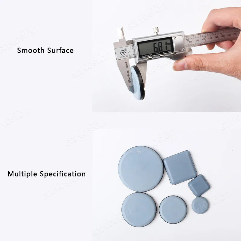 4pcs Plastic Furniture Glider Pads with PTFE for Floor Protection