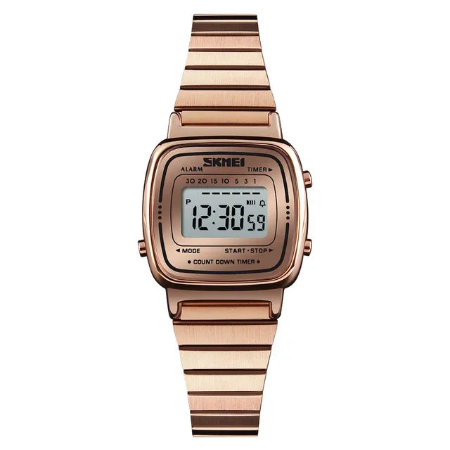SKMEI 1901 Luxury Women Watches Small Dial Digital Chrono Calendar Watch Waterproof Ladies Wristwatch Clock Montre Femme 1620