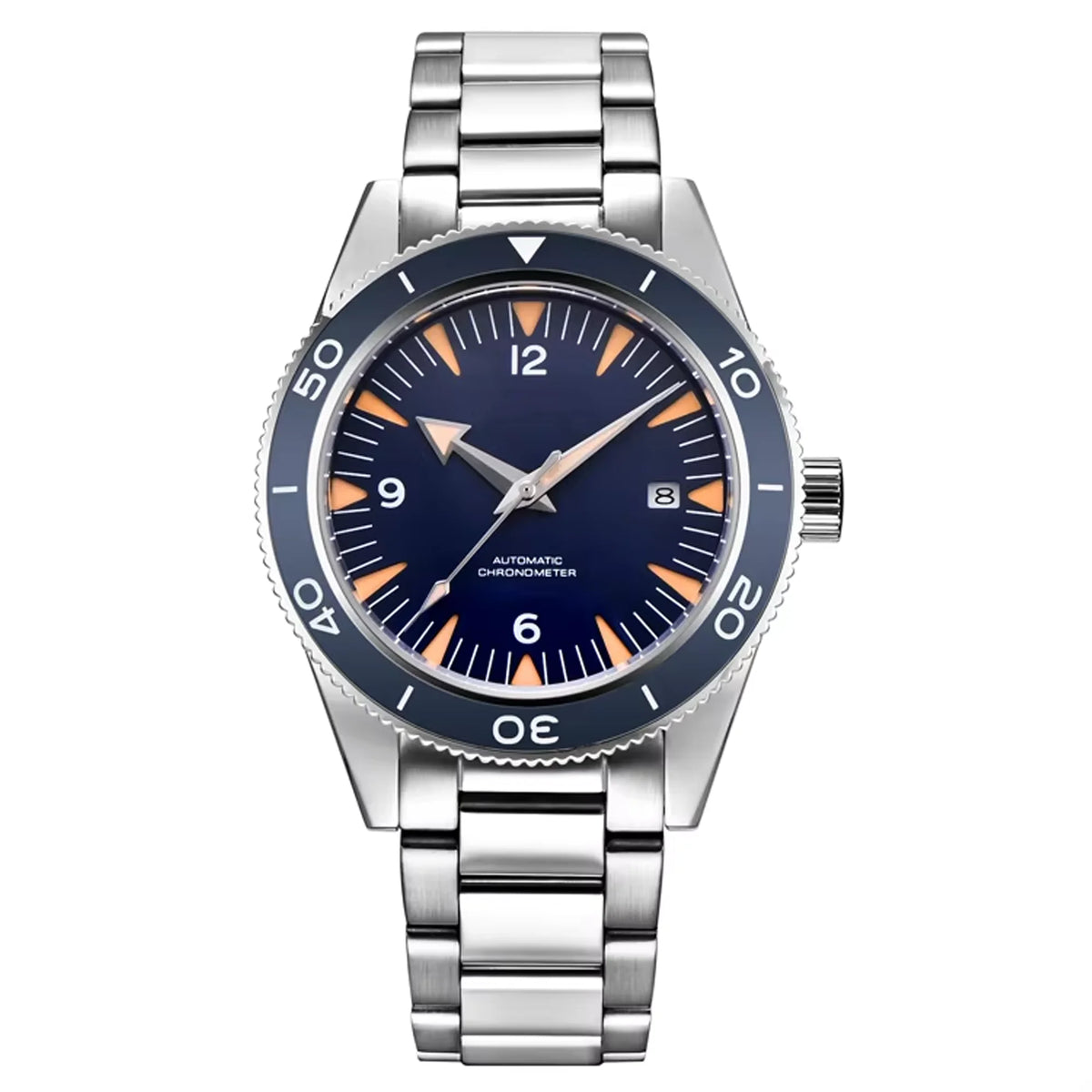 Customized Logo 41MM Men's Watch Luxury Business NH35 Movement Mechanical Watch Sapphire Glass Calendar Diver Wristwatch Model