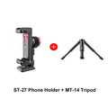 Ulanzi ST-27 Aluminum Phone Holder Clamp with Cold Shoe and Arca Tripod Mount