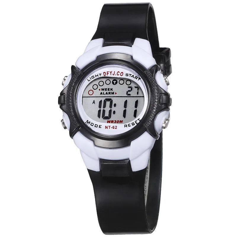 Reloj digital para niños, 7 colores LED, resistente al agua, correa de silicona deportiva, regalo para estudiantes de 3 a 10 años, niños y niñas