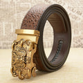 Fashion Brand Genuine Leather Belt Business Trouser Strap Pant Ceinture Homme Cowskin Dragon Automatic Buckle Cowhide Men Belts