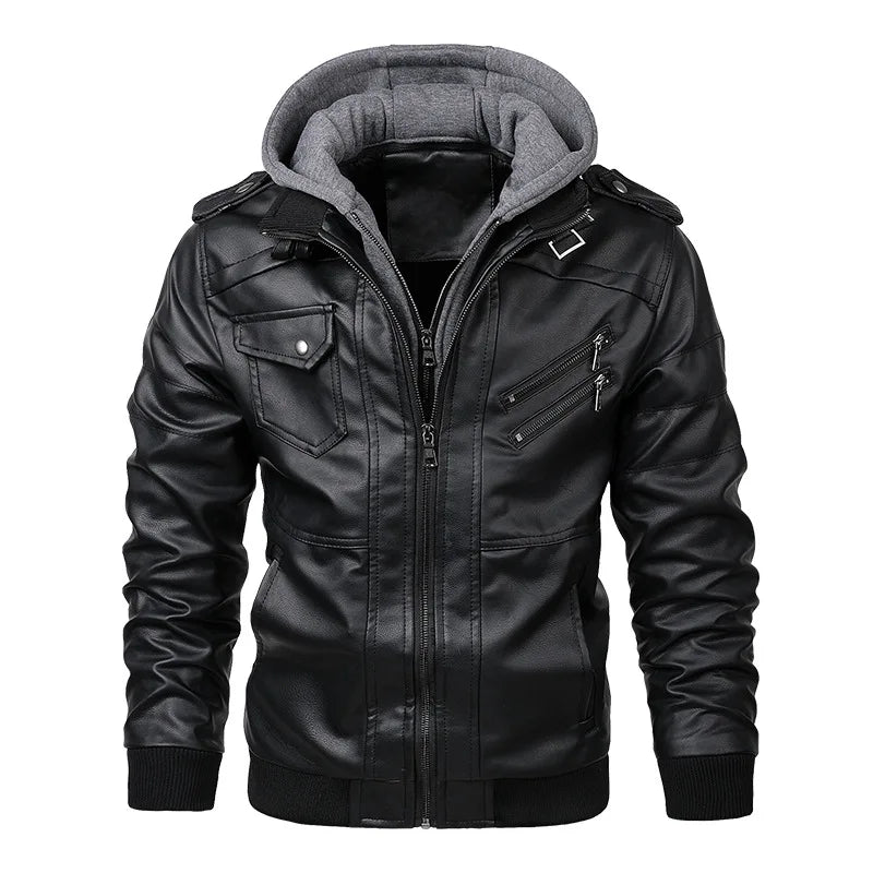 Nueva chaqueta de cuero para hombre KB, estilo casual de otoño, chaqueta de motociclista de poliuretano, abrigo de cuero, ropa de marca, talla UE SA722
