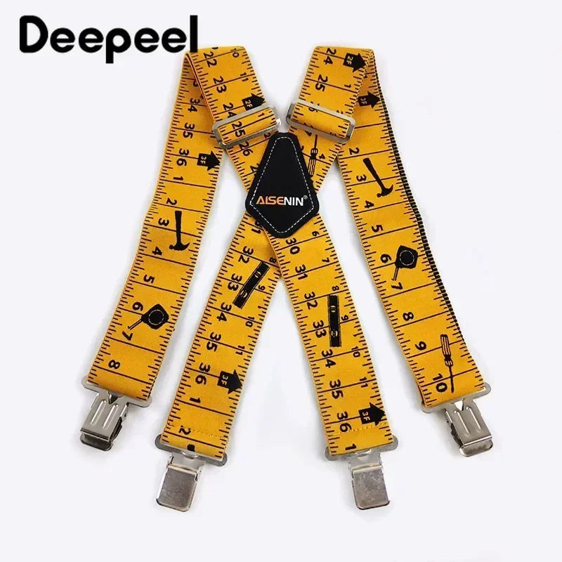 1Pc 5*120cm Men's Adult X-Type 4 Clips High Elastic Suspender Adjustable Heavy Duty Braces  Belt Suspenders Male Jockstrap