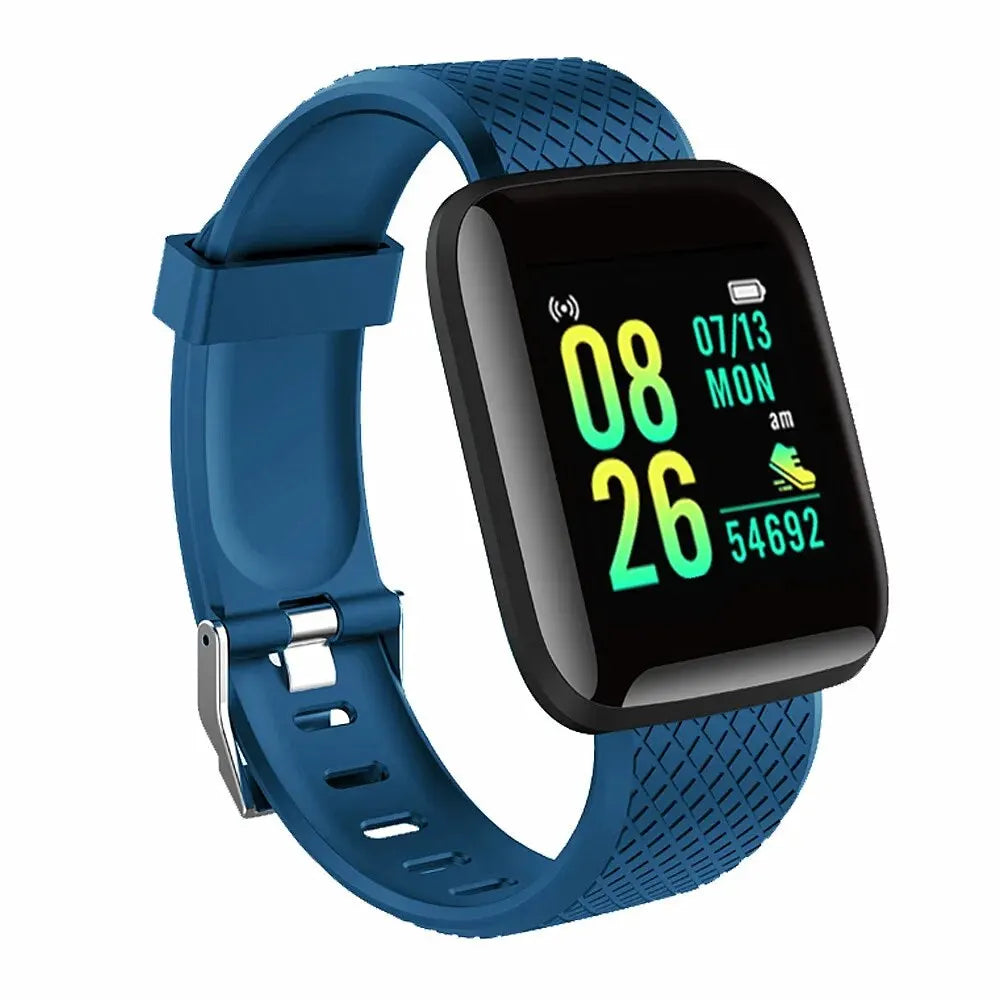 Novedad 2024 Smartwatch multifunción para niños, hombres y mujeres, recordatorio de mensajes, control de música, deporte, pasos, calorías, reloj inteligente 116 con despertador