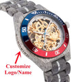 Wooden Automatic Mechanical Watch Men Wristwatch BOBO BIRD Top Fashion Luminous Hands Clock Custom Gift Box Relogio Masculino