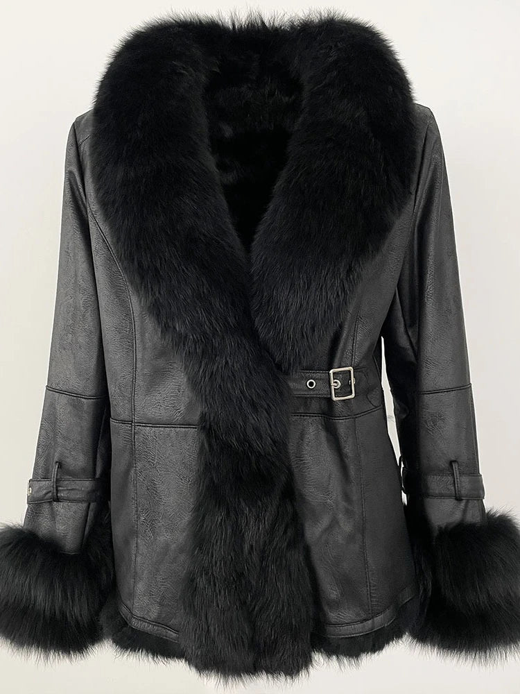 OFTBUY Winter Jacket Women New Real Raccoon