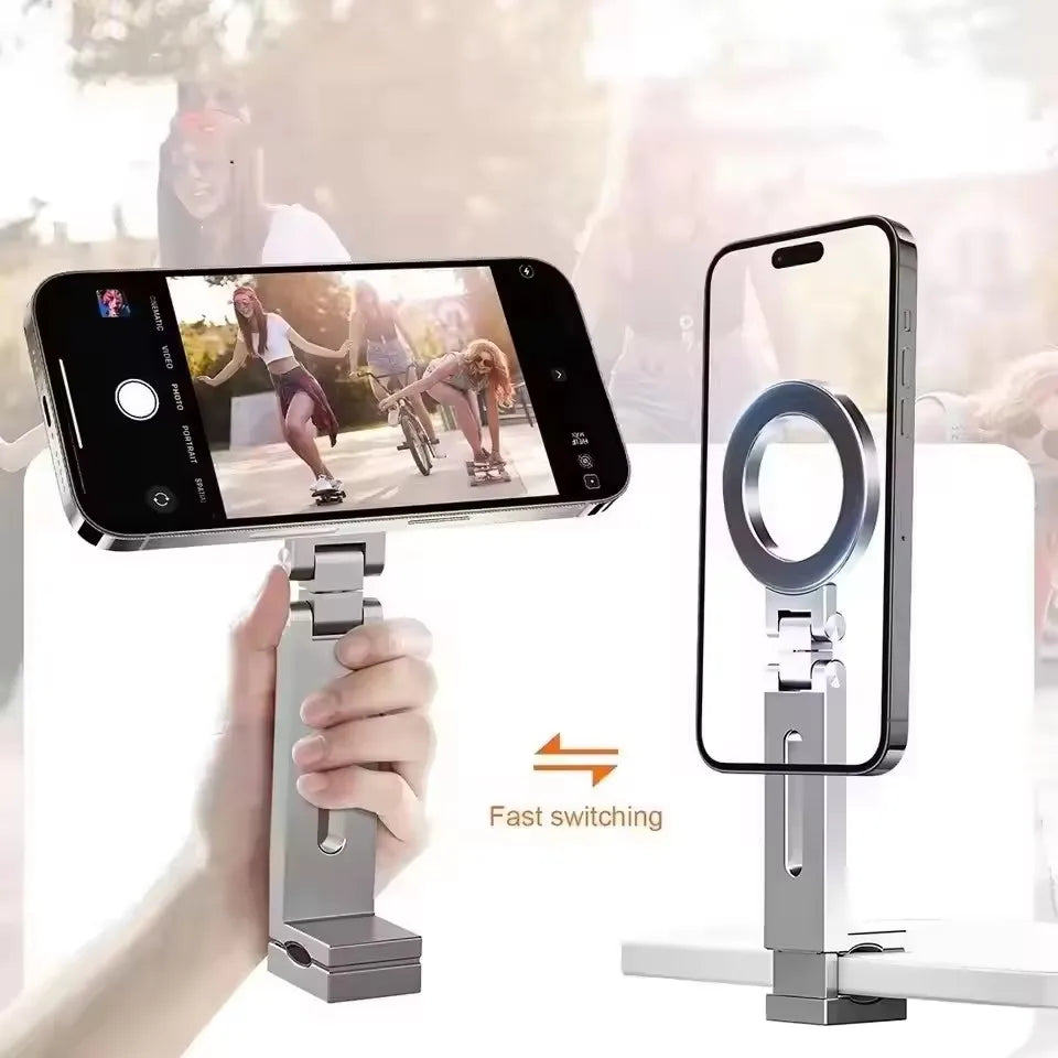 360° Rotation Magnetic Phone Holder for Airplane Tray and Desk