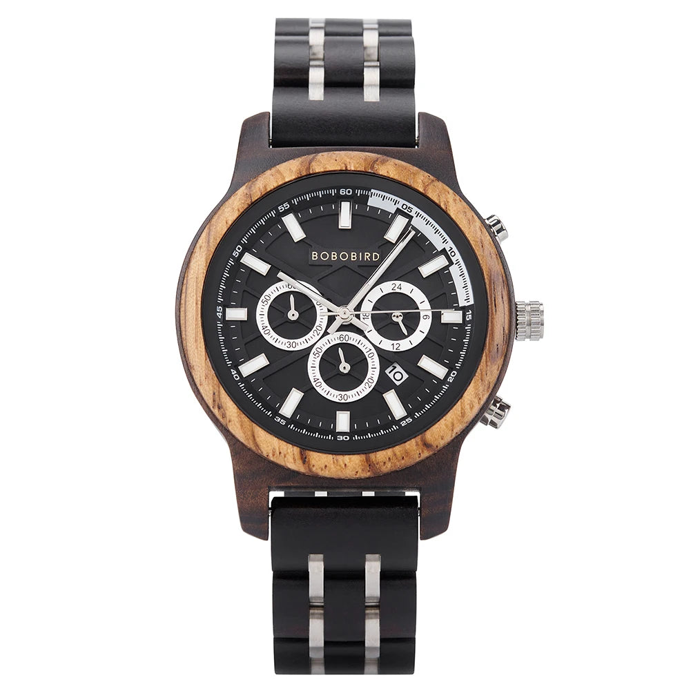 BOBO BIRD Women Watches Luxury Chronograph Watch With Auto Date Versatile Ladies Wooden Timepieces Custom Couple Quartz Watch