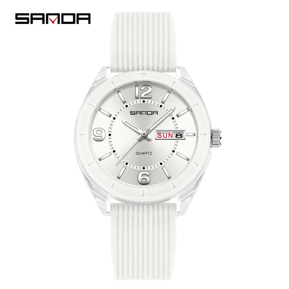Reloj deportivo de cuarzo SANDA 6287 con luz nocturna y resistente al agua