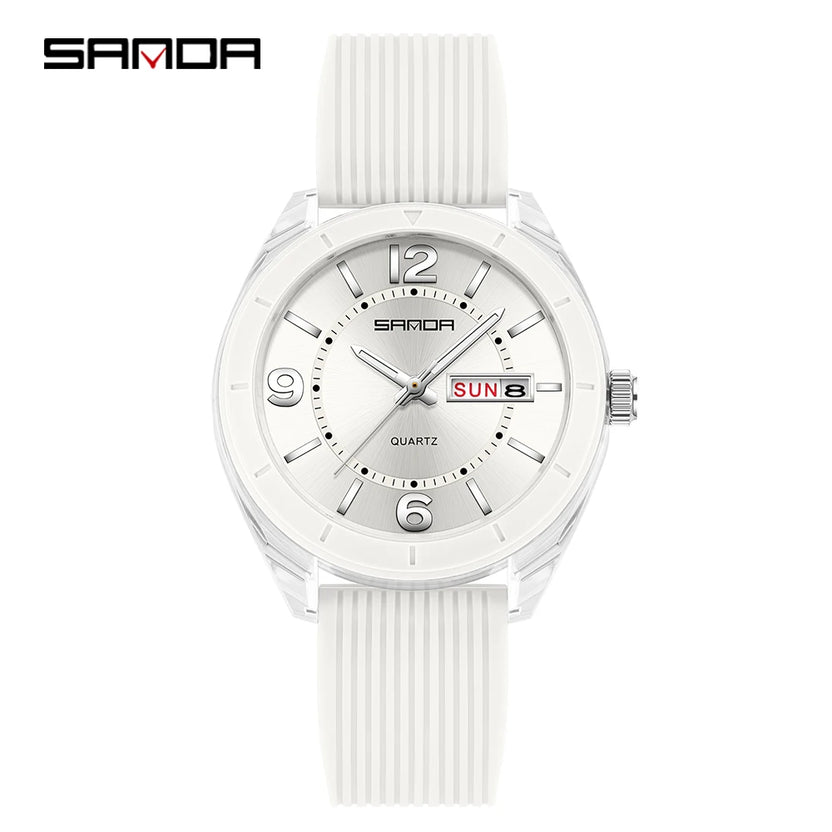 Reloj deportivo de cuarzo SANDA 6287 con luz nocturna y resistente al agua