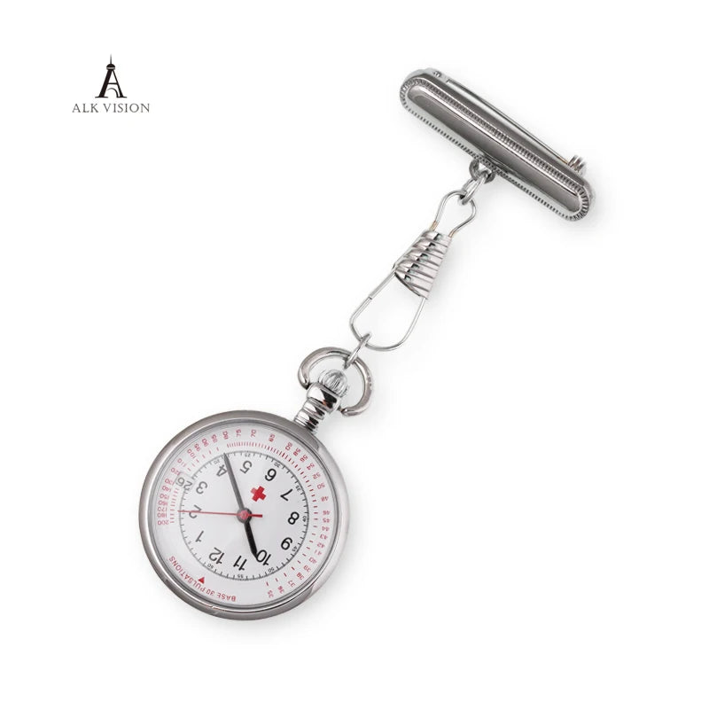 ALK Vision Nurse Fob Watch - Luxury IP Plated Golden Chain With Floral Pattern