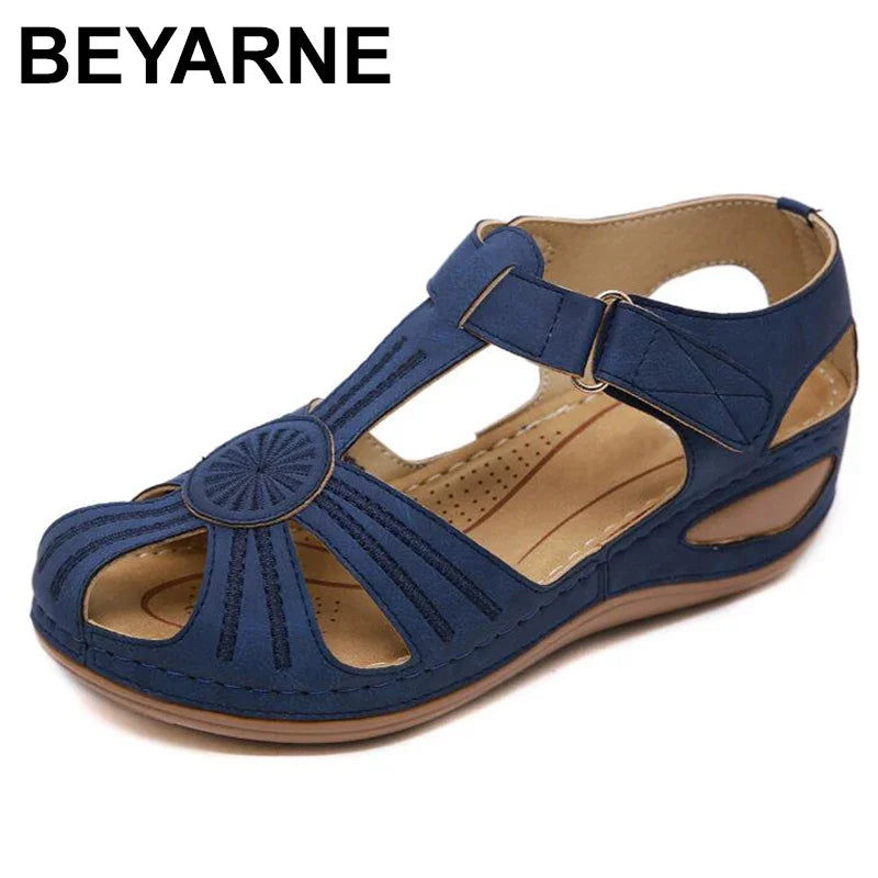 BEYARNE Plus Size Fashion Summer Women Sandals Female Beach Shoes Shoes Wedge High Heel Comfortable Light Platform SandalsE597