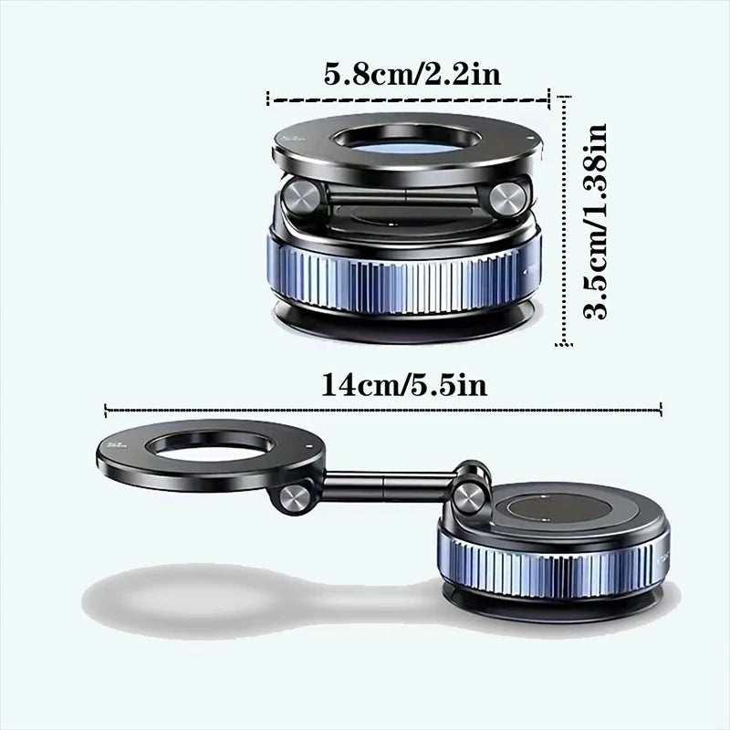 Vacuum Magnetic Car Phone Holder 360° Adjustable Strong Suction
