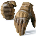 Tactical Full Finger Gloves PU Leather Airsoft Combat Paintball Hunting Work Bicycle Touch Screen Anti-Skid Protective Gear Men