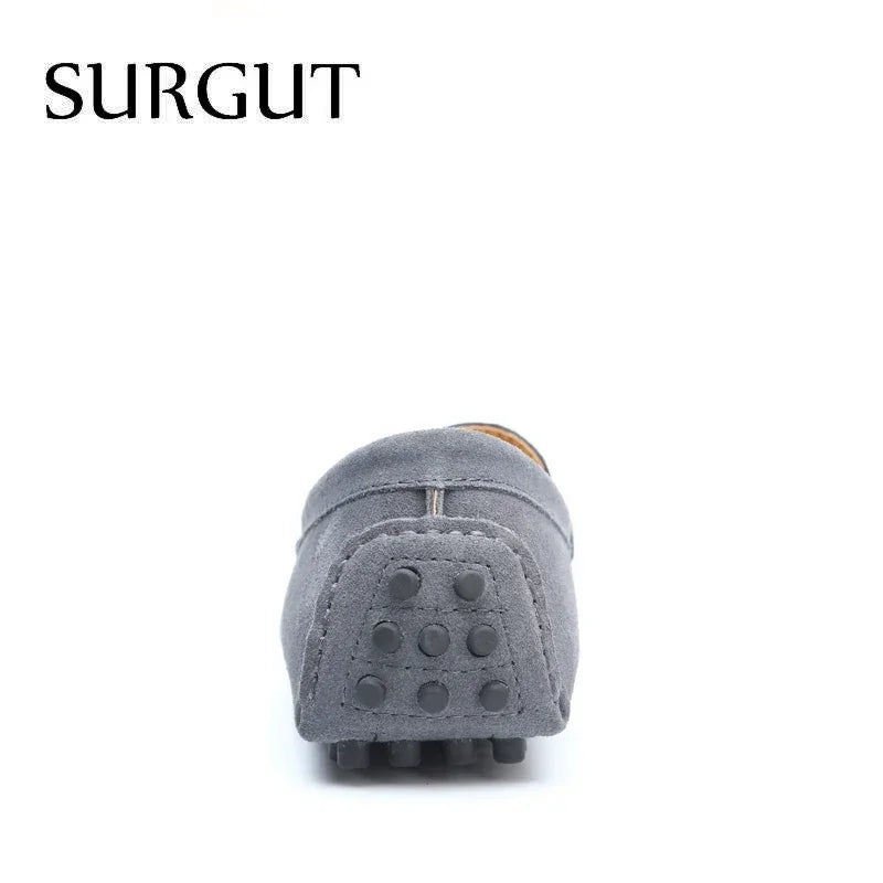 Mocasines de verano para hombre marca SURGUT, estilo casual, suaves, de alta calidad, zapatos planos de cuero auténtico, estilo italiano para conducir.