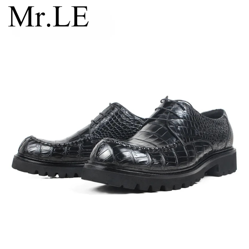 Zapatos de vestir para hombre de piel de cocodrilo - Duraderos, cómodos, transpirables y elegantes