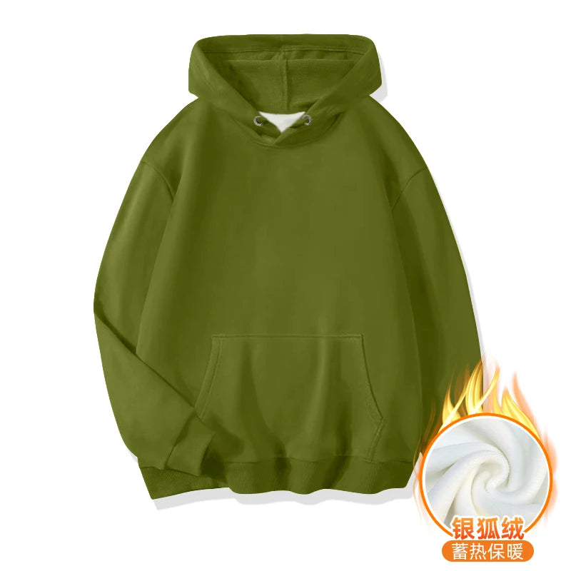 LEGIBLE Autumn Winter Oversize Hoodies Women Pulovers Hooded Thicken Warm Loose Hoodie Women Fleece Hoody Female