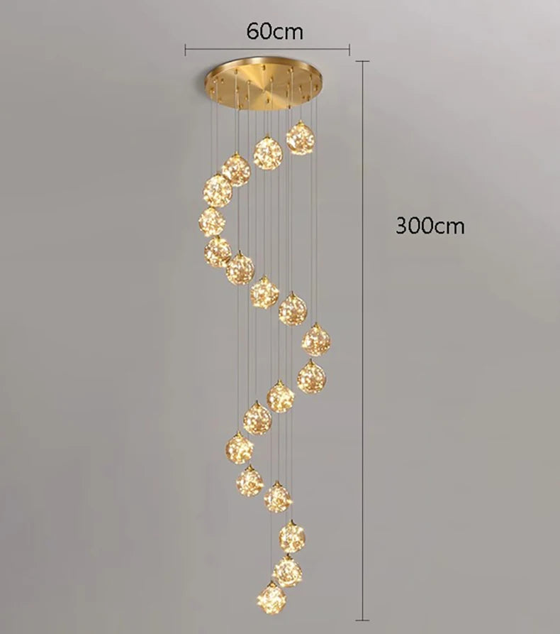 Modern Acrylic and Iron Pendant LED Chandelier with Remote Control