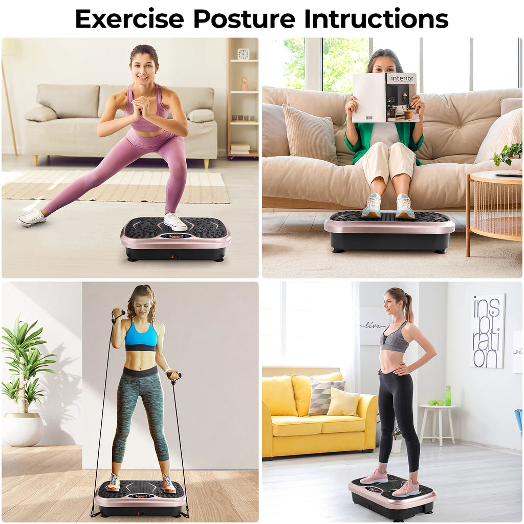 Máquina de ejercicios con plataforma vibratoria, plataforma vibratoria para drenaje linfático, plataforma de fitness para entrenamiento de cuerpo completo