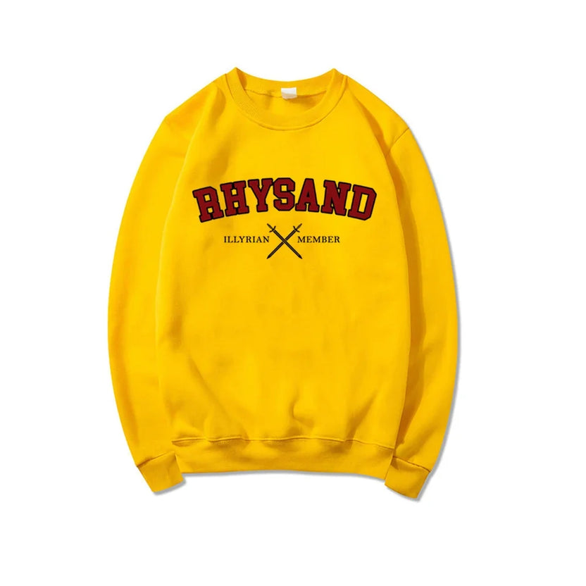 Rhysand ACOTAR Sweatshirt Feyre and Rhysand Hoodies Velaris Sweatshirt SJM Illyrian Member Pullover Bookish Hoodie Women Clothes