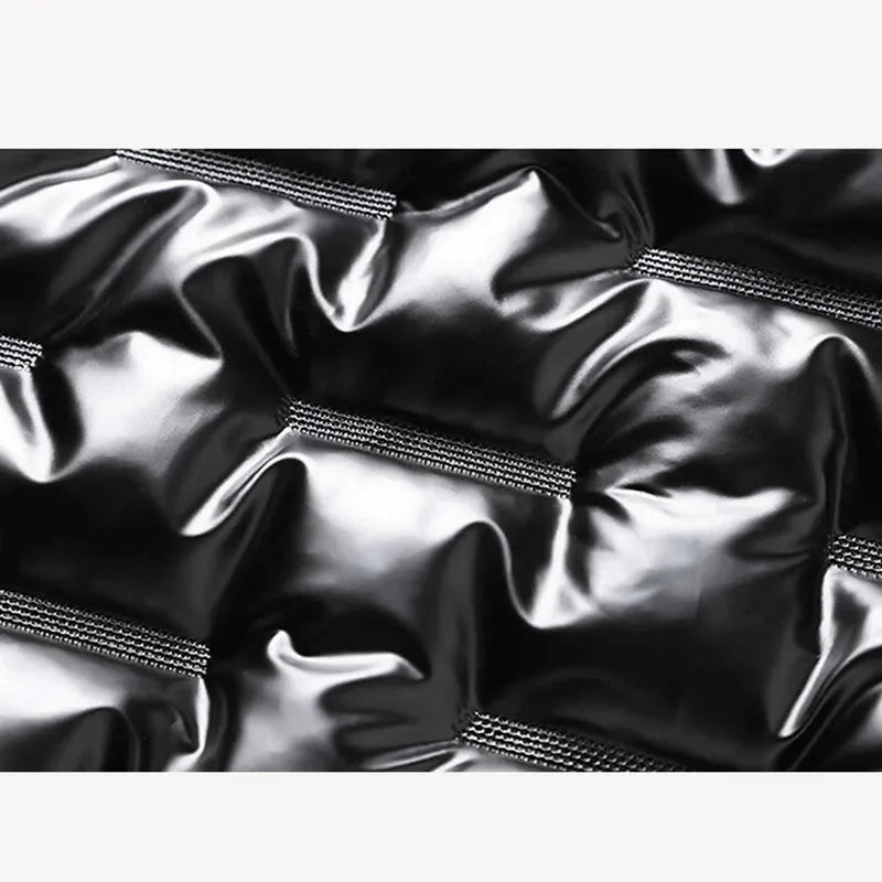 NONEAIR Chaquetas gruesas y cálidas de color negro brillante para hombre, ropa de abrigo, parkas con capucha para invierno, abrigos térmicos de moda, cortavientos para hombre