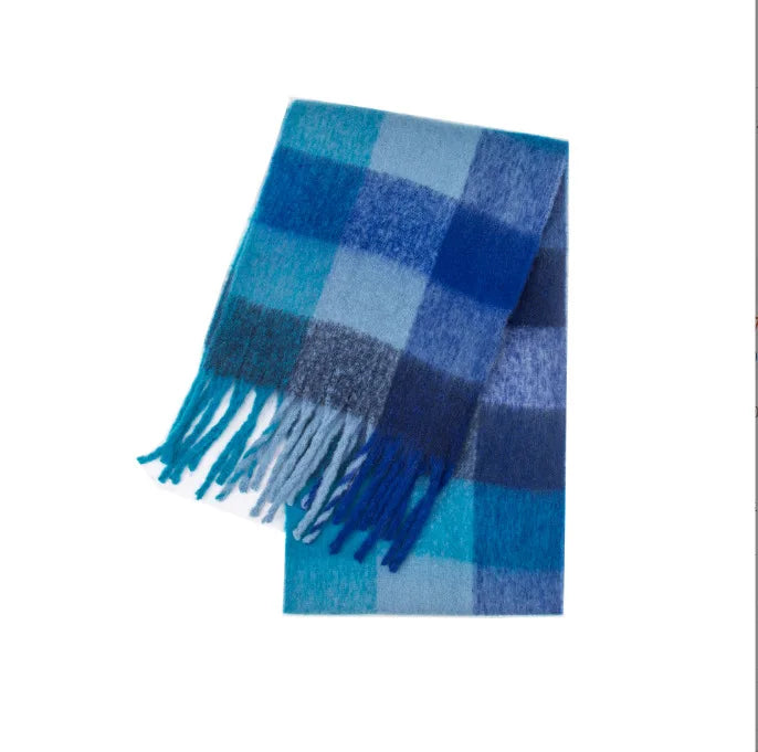 2026 Winter Thick Warm Scarf Women Cashmere Shawl and Wraps Pashmina Neckerchief Bufanda Female Rainbow Hairy Tessel Echarpe New