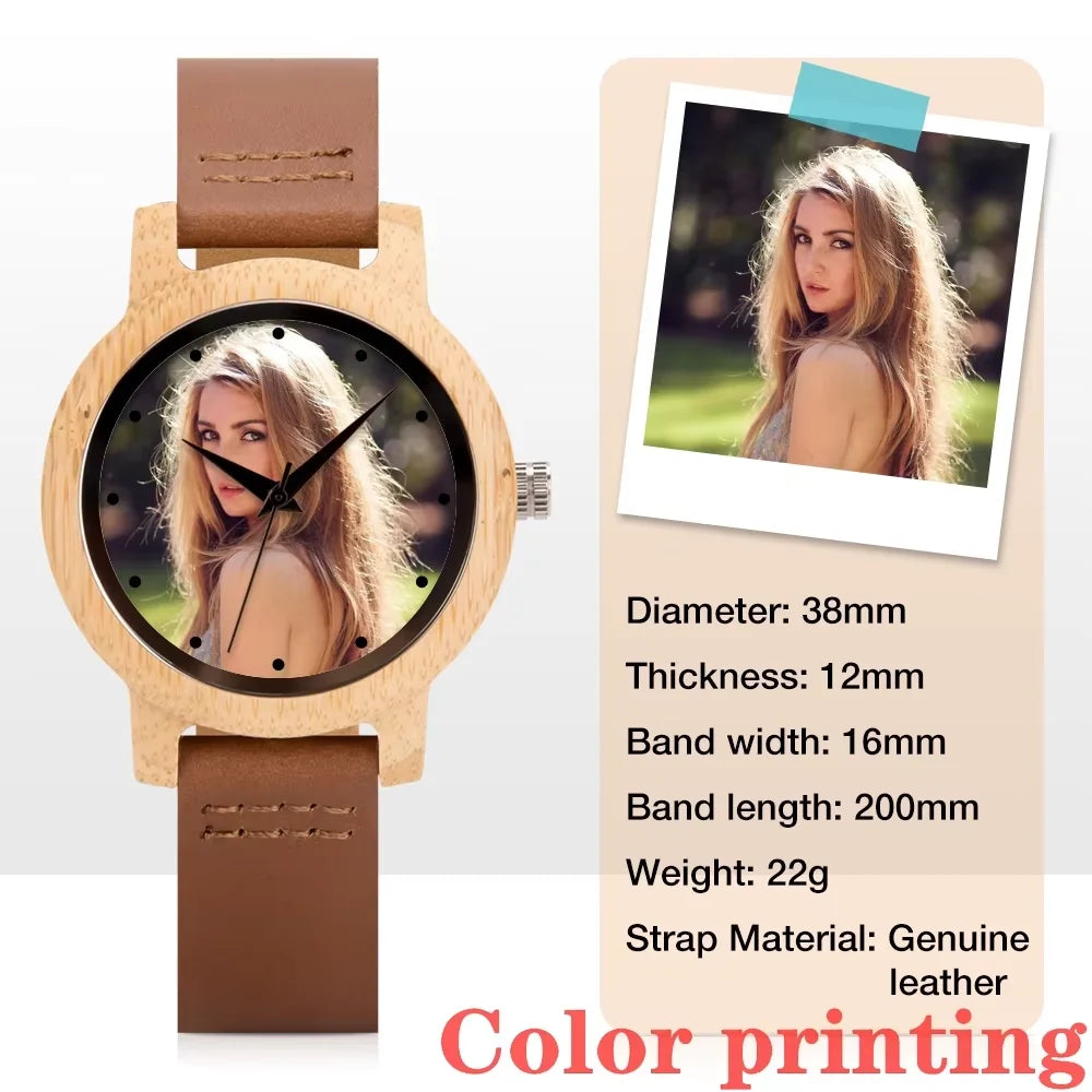 Engraved Watch Boyfriend Birthday Groomsmen Gift BOBOBIRD Wooden Quartz Wristwatch Men Fathers Day Anniversary Photo Custom Gift