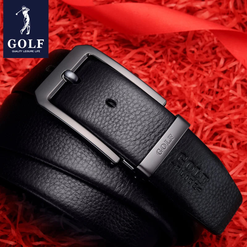 GOLF Men's Genuine Leather Needle Buckle Youth Belt