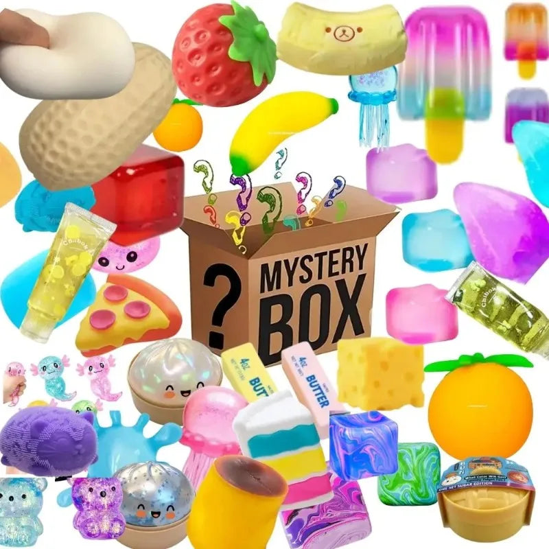 & Surprise Box Toys Novelty Stress Relief Assorted Squishy Figures Blind Box Fun Mystery Fidget  Stress Relief Surprise