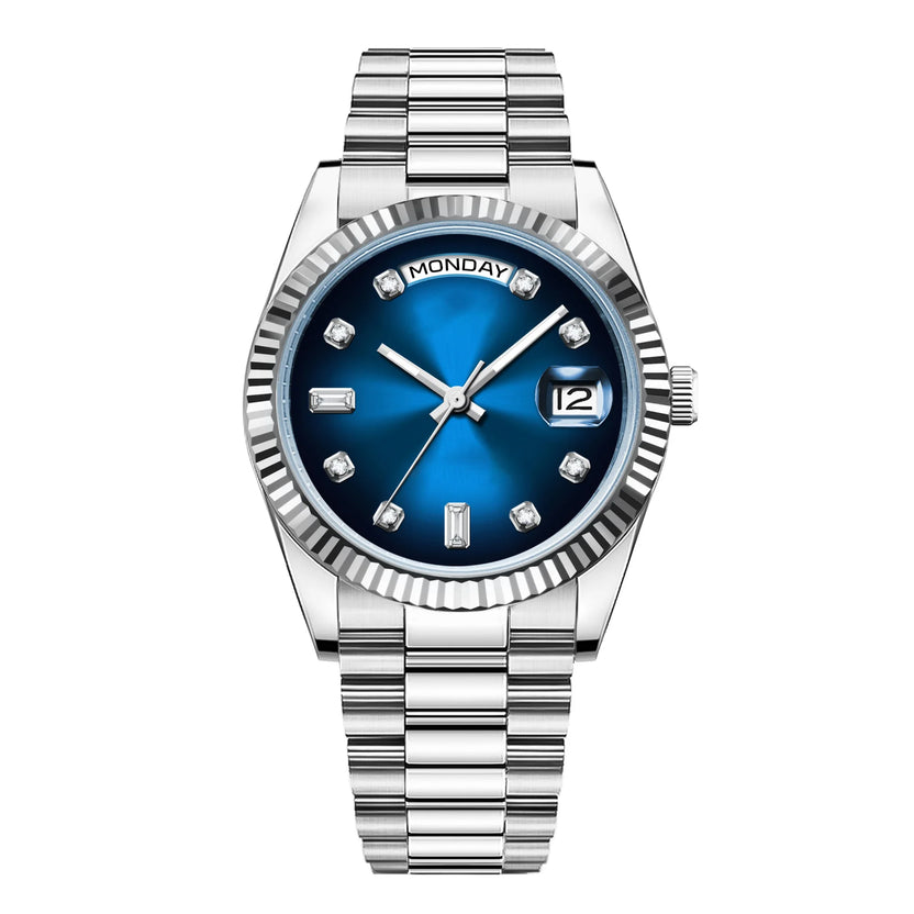 Męski zegarek mechaniczny 36/39 mm z nowym czarnym cyferblatem, luksusowy, mechanizm NH36/St1644, szkło szafirowe, wodoszczelność 10 BAR
