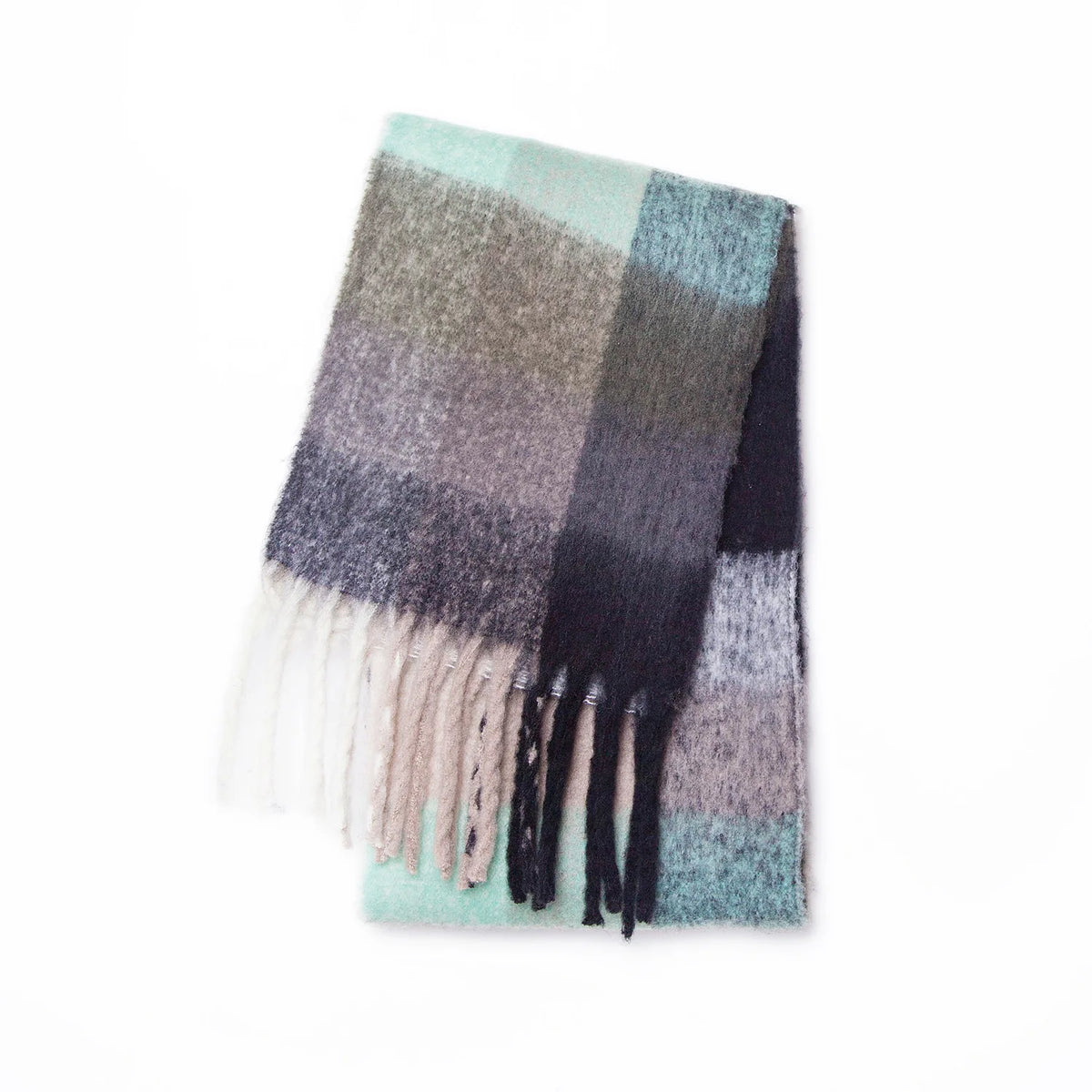 2026 Winter Thick Warm Scarf Women Cashmere Shawl and Wraps Pashmina Neckerchief Bufanda Female Rainbow Hairy Tessel Echarpe New