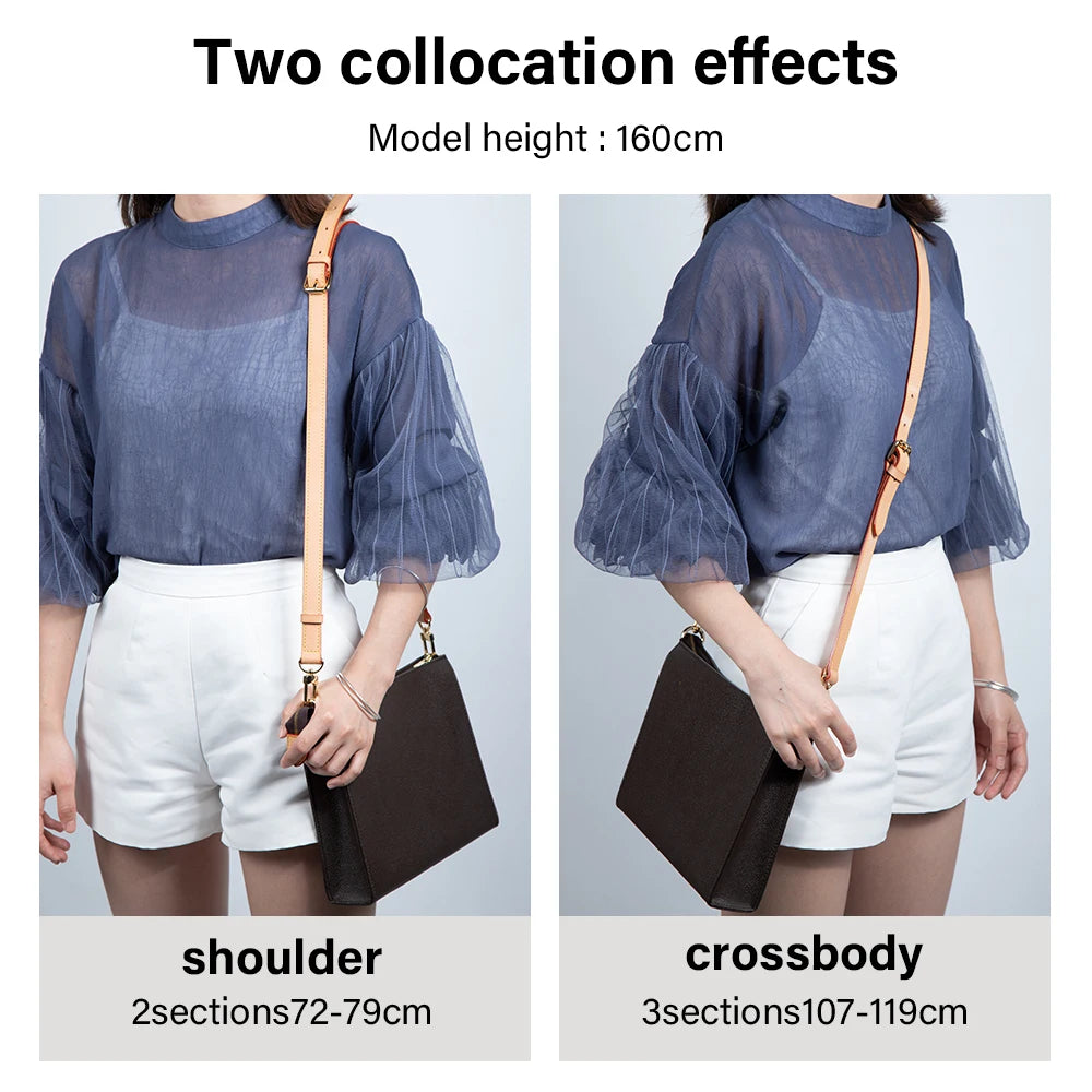 CRAZYSMITH Bag Strap for LV Speedy Shoulder Straps Genuine Leather Long Replacement Adjustable Crossbody Belts Bag Accessories