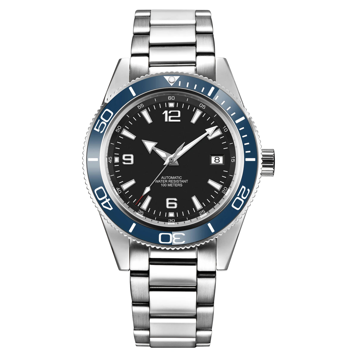 Gustom Logo Automatic Mechanical Men Watch 41mm NH35 Movement Sapphire Steel Strap Watch Waterproof Luminous 90 Ring Corgeut
