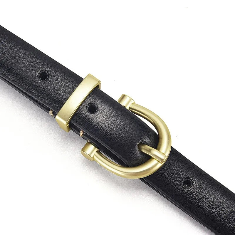 New Women's Fashionable Thin Buckle Belt, Detachable Double Side Denim Belt as a Gift for Mothers and Girlfriends