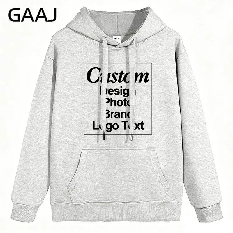 High Quality Custom Hoodie Cotton Sweatshirt Print Embroidery Brand Logo Text Photo Design Men Women Famliy Team Clothing 300g