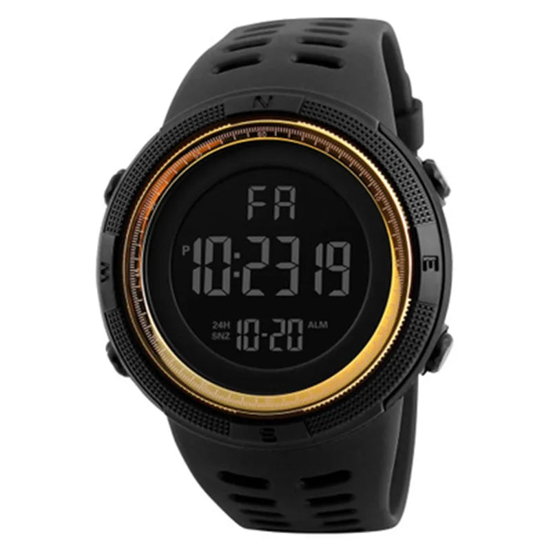 Reloj electrónico deportivo militar para hombre, reloj de pulsera digital LED multifunción luminoso para hombre, niños, jóvenes y estudiantes