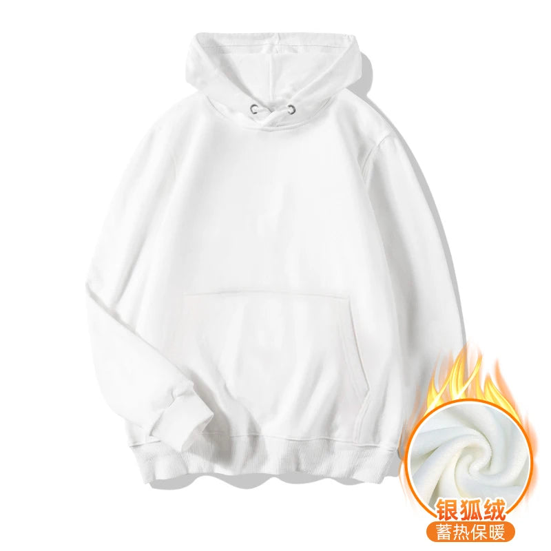 LEGIBLE Damska bluza z kapturem jesienno-zimowa oversize, ocieplana, luźna bluza z polarem