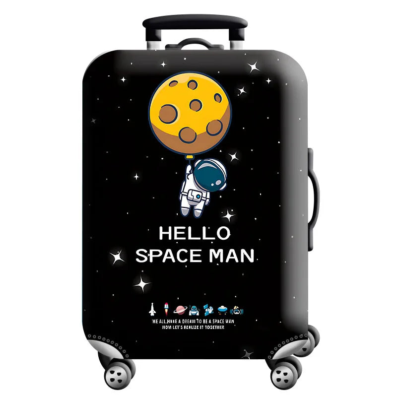Thick Elastic World Map Luggage Protective Cover Zipper Suit for 18-32 Inch Bag Suitcase Covers Trolley Cover Travel Accessories