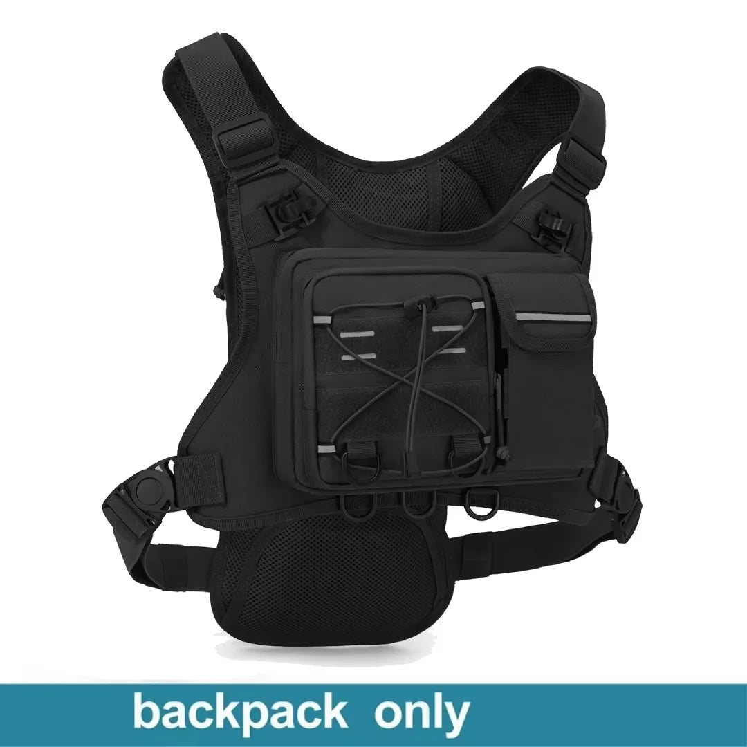 Multi-Functional Tactical Chest Pack Hydration Backpack for Men