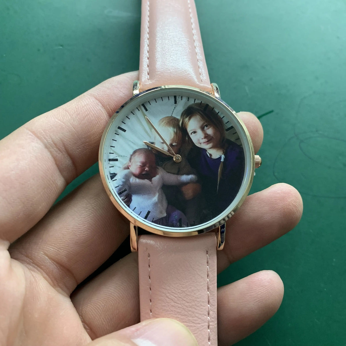 Custom Your Own Logo Watch Leather Personalized Wrist Picture Watches Printed Watch Dial Customized