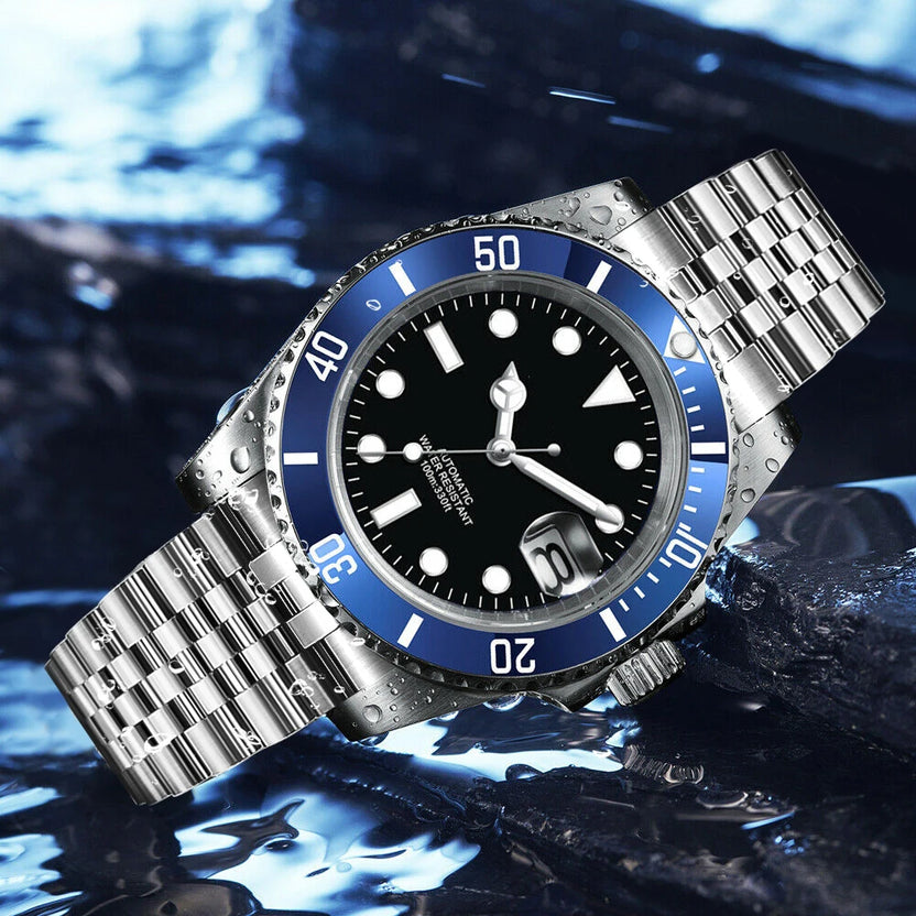 Zegarek nurkowy DIY 40 mm, mechanizm automatyczny NH35, wodoszczelność 10 bar, szafirowe szkło, ceramiczny bezel, męski zegarek elegancki