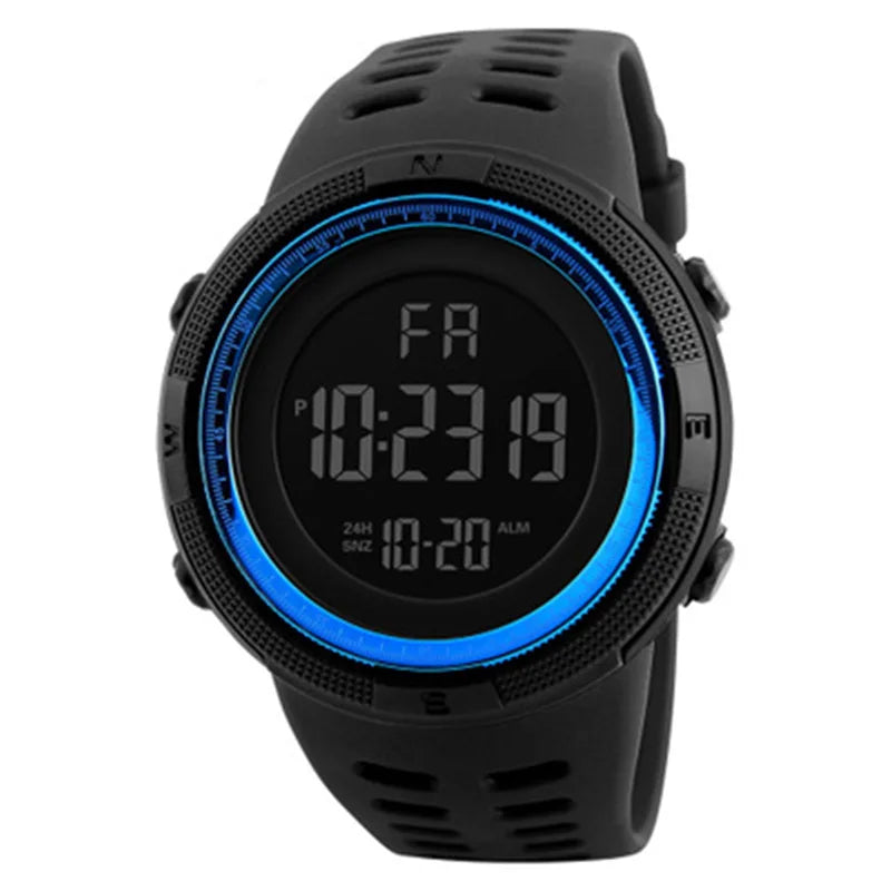 Reloj electrónico deportivo militar para hombre, reloj de pulsera digital LED multifunción luminoso para hombre, niños, jóvenes y estudiantes