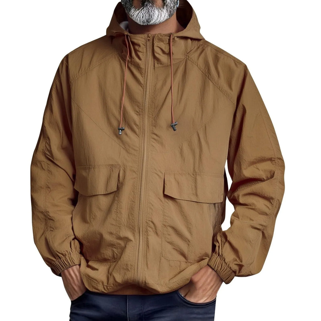 Lightweight Unisex Waterproof Windbreaker Jacket with Hood UPF 50+