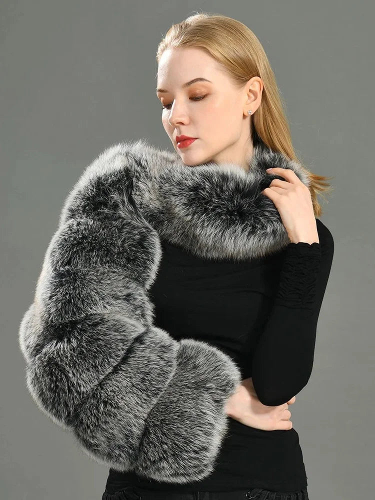Winter Warm Clothes 2022 Pink Black Faux Fur Coats Women Long Sleeve Crop Top Gray White Faux Fur Jackets for Women Wholesale