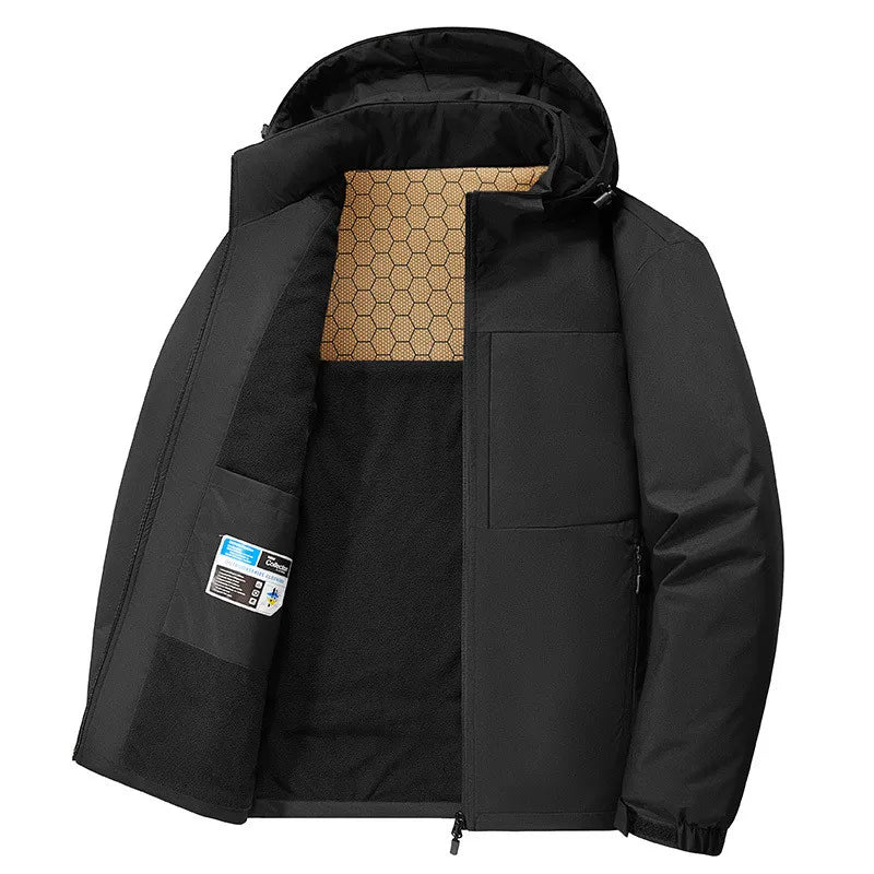 Men Waterproof Windbreaker Parkas Winter Thick Parkas Jacket Men's Thick Warm Snow Parka Male Loose Overcoat Hooded Parkas Coat