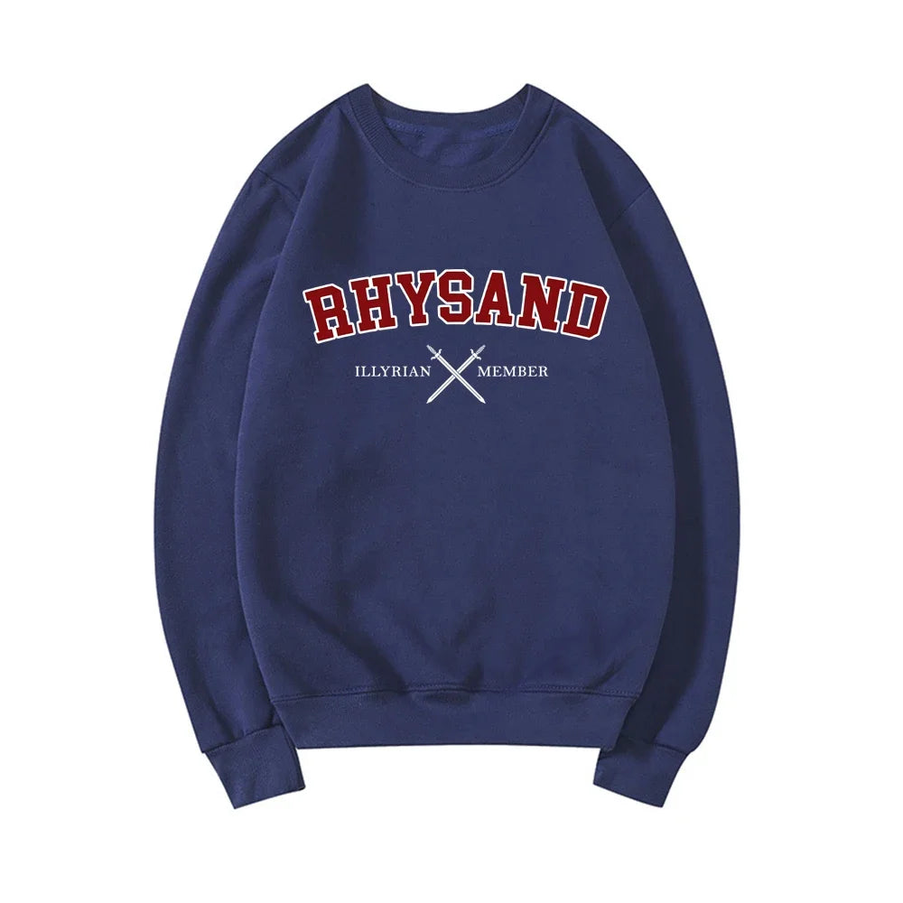 Rhysand ACOTAR Sweatshirt Feyre and Rhysand Hoodies Velaris Sweatshirt SJM Illyrian Member Pullover Bookish Hoodie Women Clothes