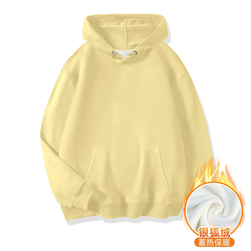 LEGIBLE Damska bluza z kapturem jesienno-zimowa oversize, ocieplana, luźna bluza z polarem