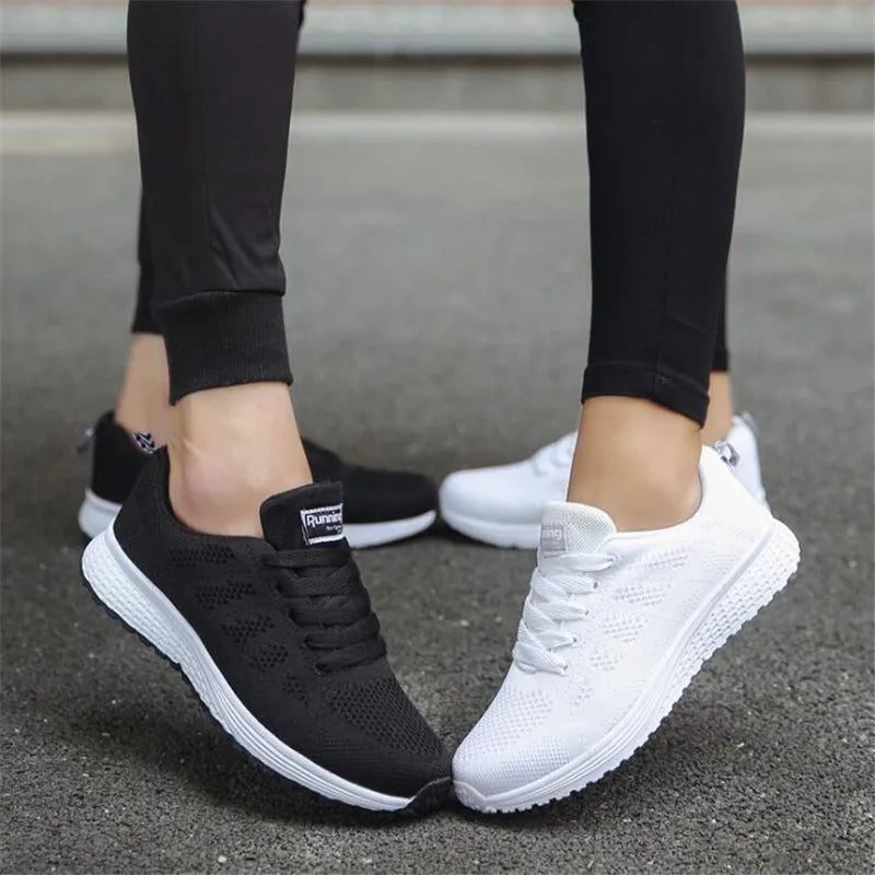 Women Casual Shoes Breathable Mesh Vulcanized Shoes Woman White Sneakers Women Feminino Gym Woman Tennis Shoes Women's Sneakers